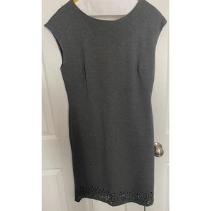 Banana Republic Sheath Dress Gray/Cutouts-Size 8